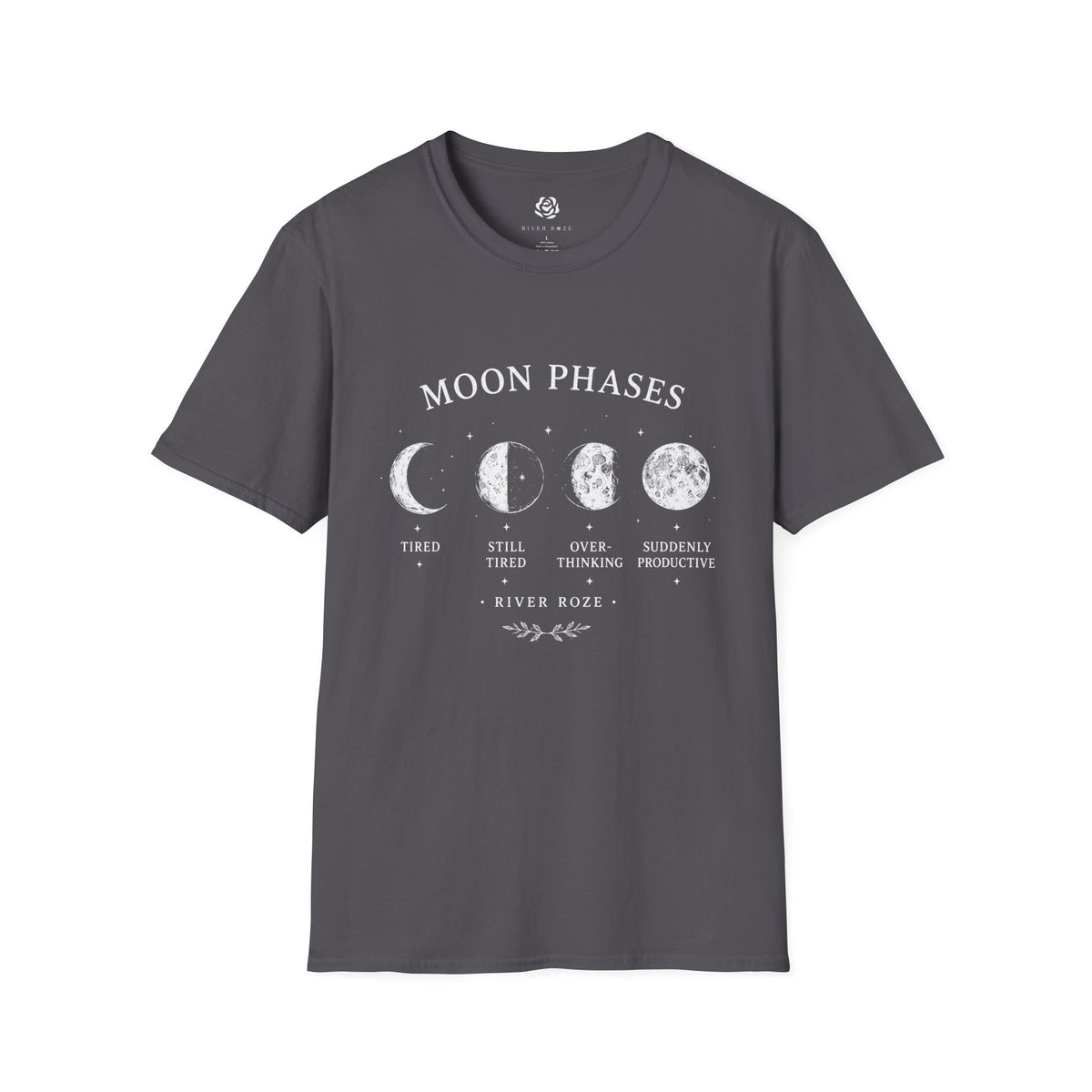 Moon Phases Graphic T-Shirt – Celestial Lunar Tee