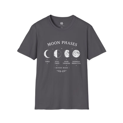Moon Phases Graphic T-Shirt – Celestial Lunar Tee