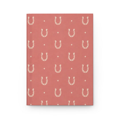 Lucky Blush Hardcover Journal – Lined Horseshoe Notebook