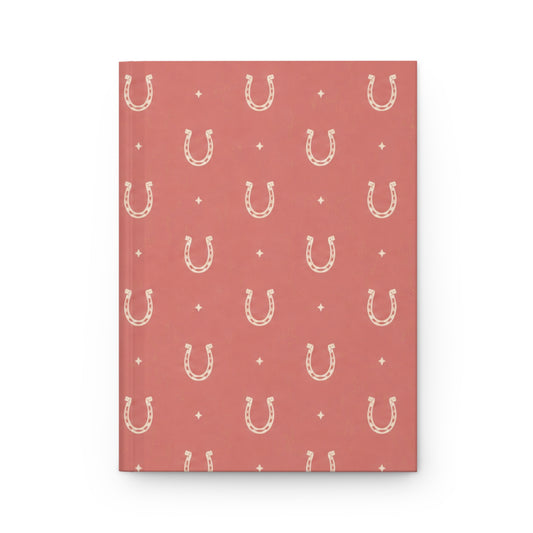 Lucky Blush Hardcover Journal – Lined Horseshoe Notebook