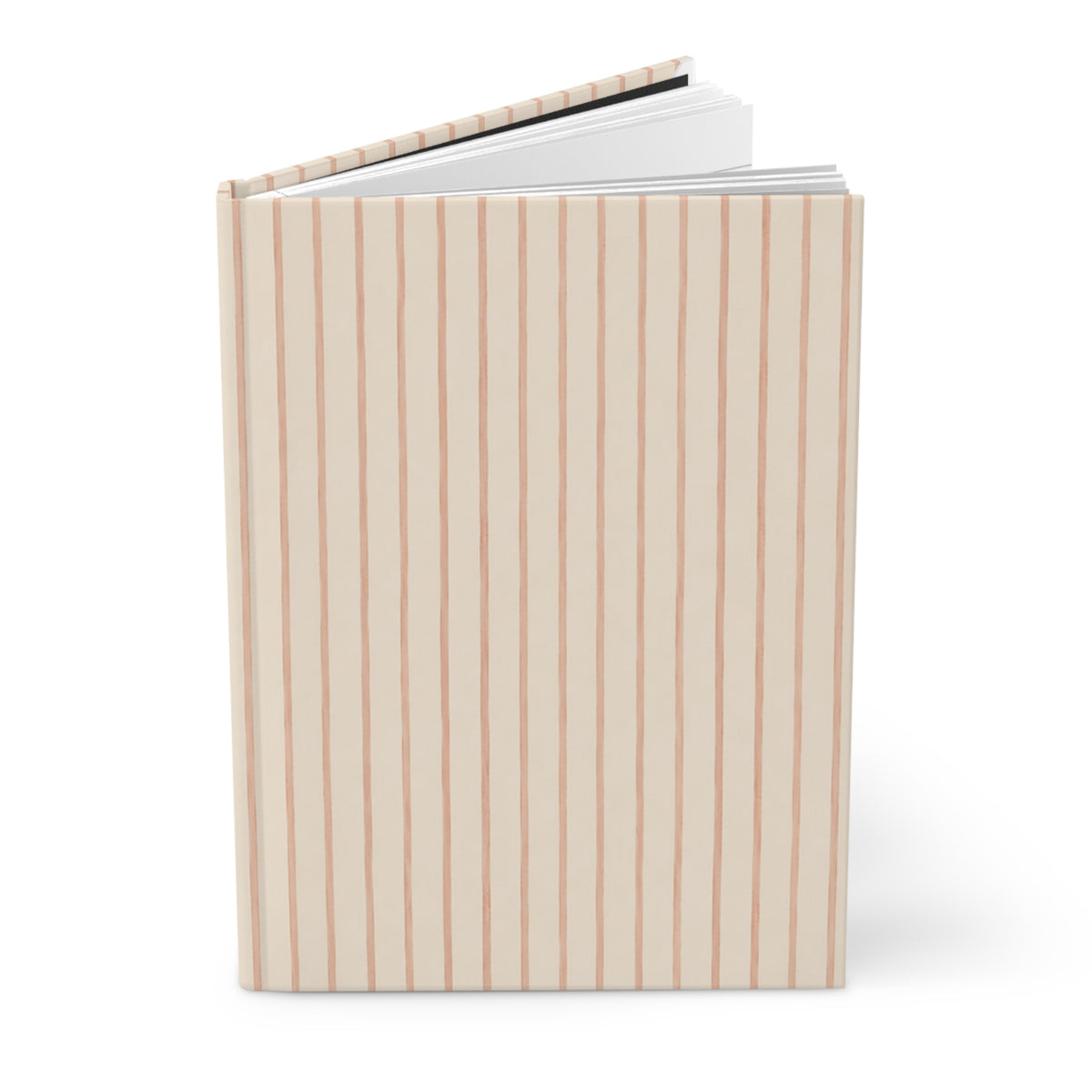 Soft Blush Lines Hardcover Journal – Lined Minimalist Notebook