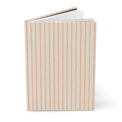 Soft Blush Lines Hardcover Journal – Lined Minimalist Notebook
