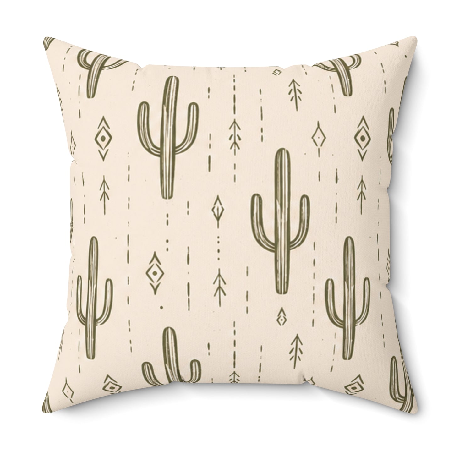 Desert Rhythm Pillow - Boho Cactus Throw Pillow - Neutral Desert Decorative Cushion - Southwestern Home Decor