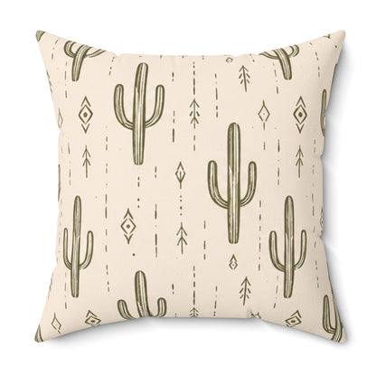 Desert Rhythm Pillow - Boho Cactus Throw Pillow - Neutral Desert Decorative Cushion - Southwestern Home Decor