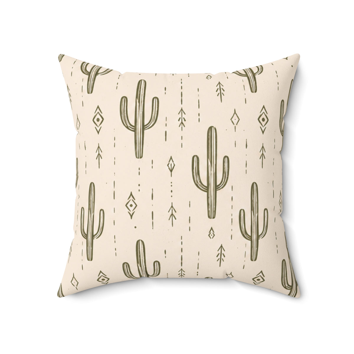 Desert Rhythm Pillow - Boho Cactus Throw Pillow - Neutral Desert Decorative Cushion - Southwestern Home Decor