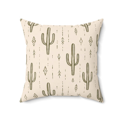Desert Rhythm Pillow - Boho Cactus Throw Pillow - Neutral Desert Decorative Cushion - Southwestern Home Decor
