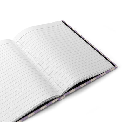 Lavender Check Hardcover Journal – Lined Checkerboard Notebook