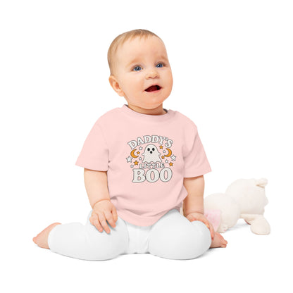Daddy's Little Boo Baby T-Shirt - Halloween Ghost Infant Tee - Cute Spooky Baby Shirt - Halloween Baby Outfit