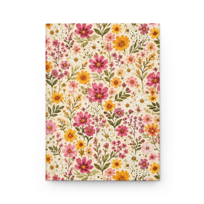 Wildflower Meadow Hardcover Journal – Lined Floral Notebook