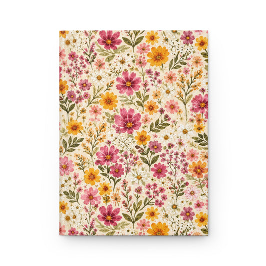 Wildflower Meadow Hardcover Journal – Lined Floral Notebook