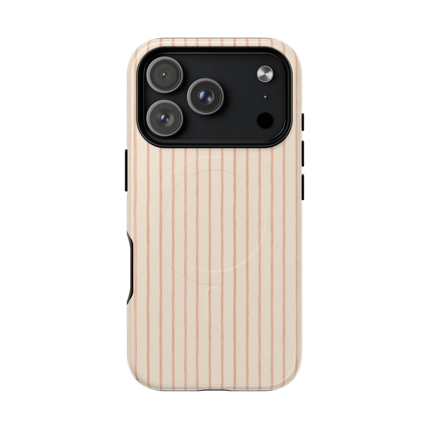 Soft Blush Lines Magnetic Protective Phone Case – Tough Dual-Layer Cover