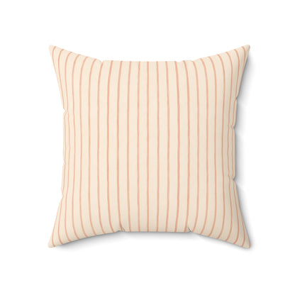 Soft Blush Lines Pillow - Striped Neutral Throw Pillow - Minimalist Decorative Cushion - Beige Bedroom