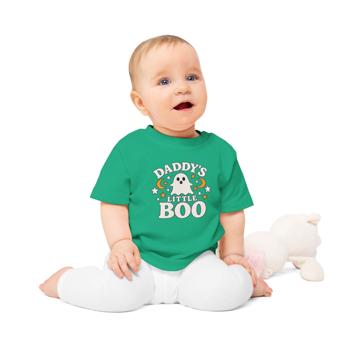 Daddy's Little Boo Baby T-Shirt - Halloween Ghost Infant Tee - Cute Spooky Baby Shirt - Halloween Baby Outfit