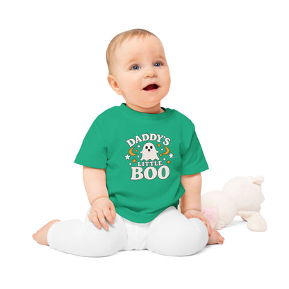 Daddy's Little Boo Baby T-Shirt - Halloween Ghost Infant Tee - Cute Spooky Baby Shirt - Halloween Baby Outfit