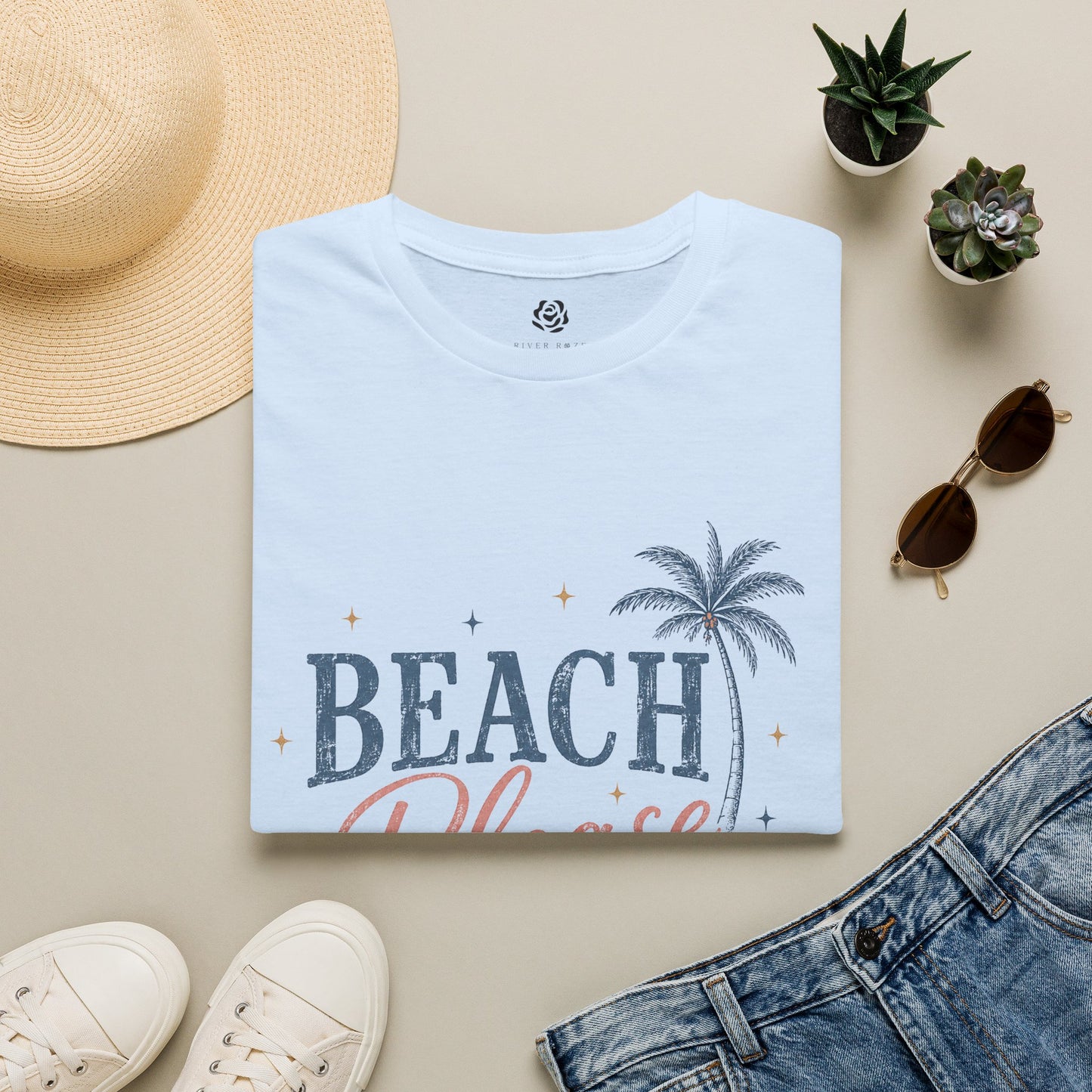 Beach Please | Palm Tree Summer Tee