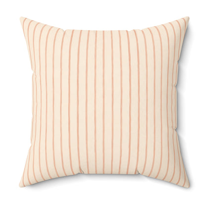 Soft Blush Lines Pillow - Striped Neutral Throw Pillow - Minimalist Decorative Cushion - Beige Bedroom