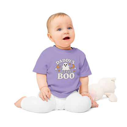 Daddy's Little Boo Baby T-Shirt - Halloween Ghost Infant Tee - Cute Spooky Baby Shirt - Halloween Baby Outfit