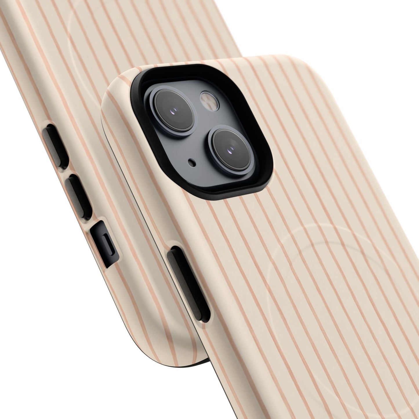 Soft Blush Lines Magnetic Protective Phone Case – Tough Dual-Layer Cover