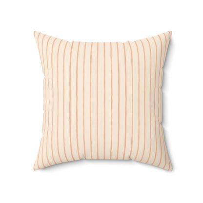 Soft Blush Lines Pillow - Striped Neutral Throw Pillow - Minimalist Decorative Cushion - Beige Bedroom