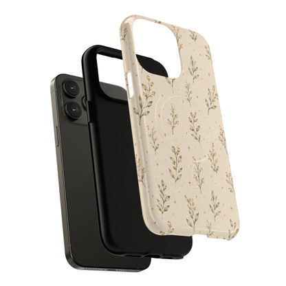 Floral Sprig Magnetic Protective Phone Case – Tough Dual-Layer Cover