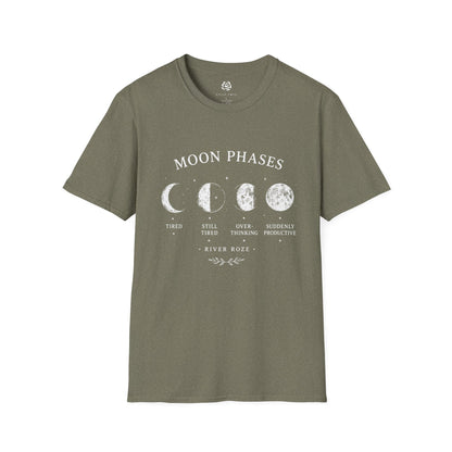 Moon Phases Graphic T-Shirt – Celestial Lunar Tee
