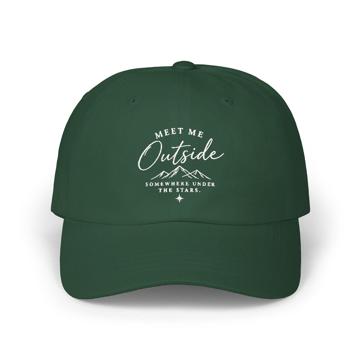 Meet Me Outside Embroidered Dad Cap – Outdoor Adventure Hat