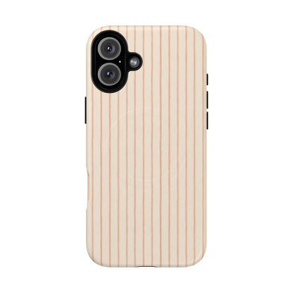 Soft Blush Lines Magnetic Protective Phone Case – Tough Dual-Layer Cover
