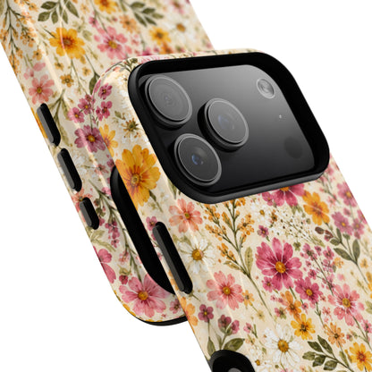Wildflower Meadow Magnetic Protective Phone Case – Tough Dual-Layer Cover