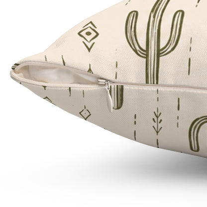 Desert Rhythm Pillow - Boho Cactus Throw Pillow - Neutral Desert Decorative Cushion - Southwestern Home Decor