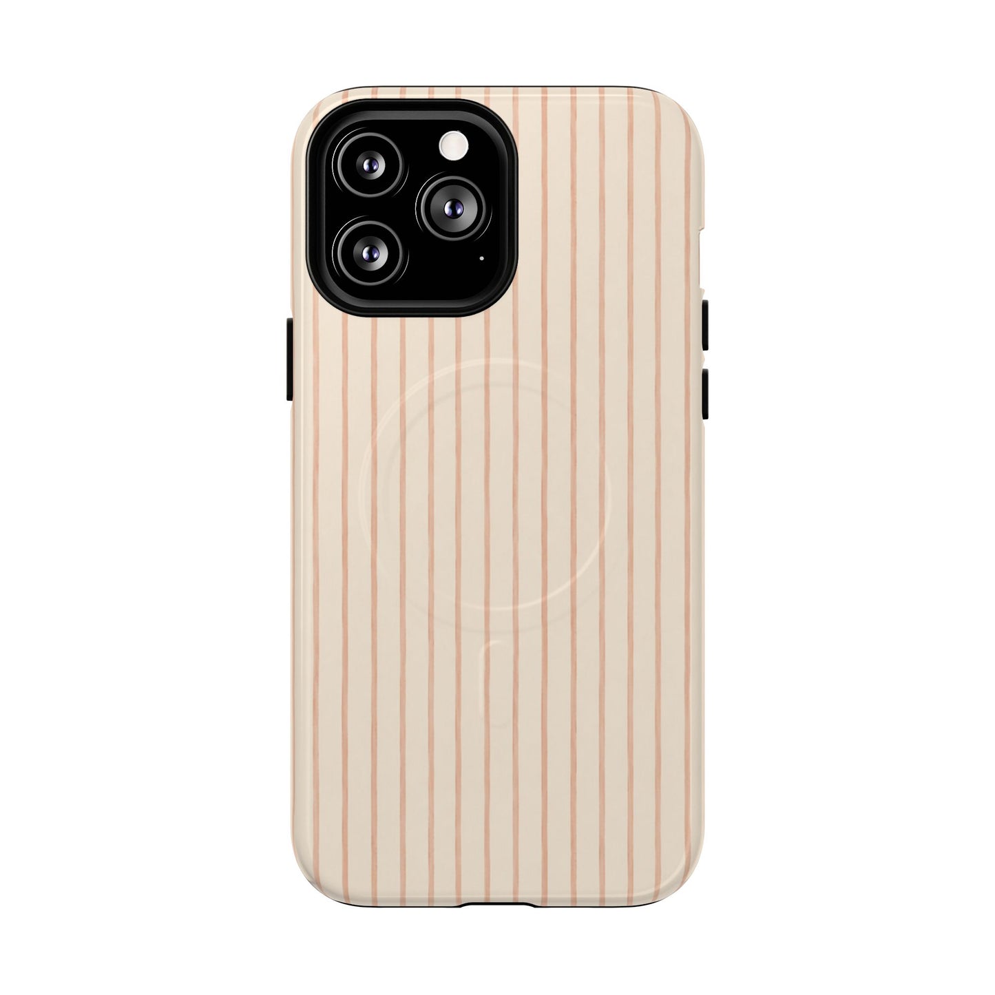 Soft Blush Lines Magnetic Protective Phone Case – Tough Dual-Layer Cover
