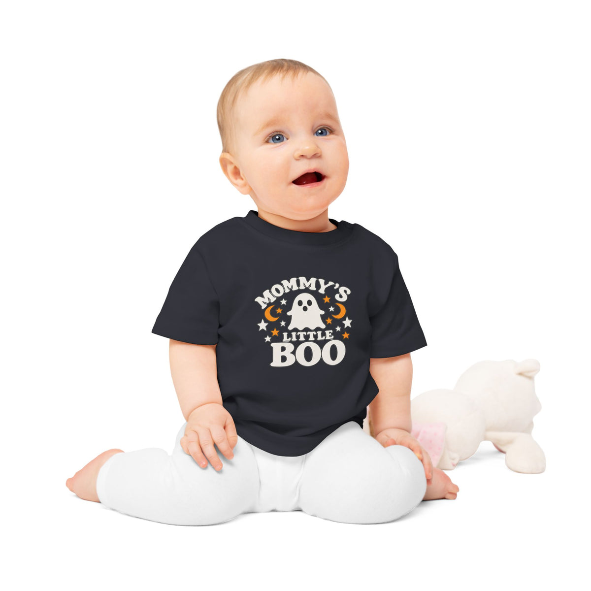 Mommy's Little Boo Baby T-Shirt - Halloween Ghost Infant Tee - Cute Spooky Baby Shirt - Halloween Baby Outfit