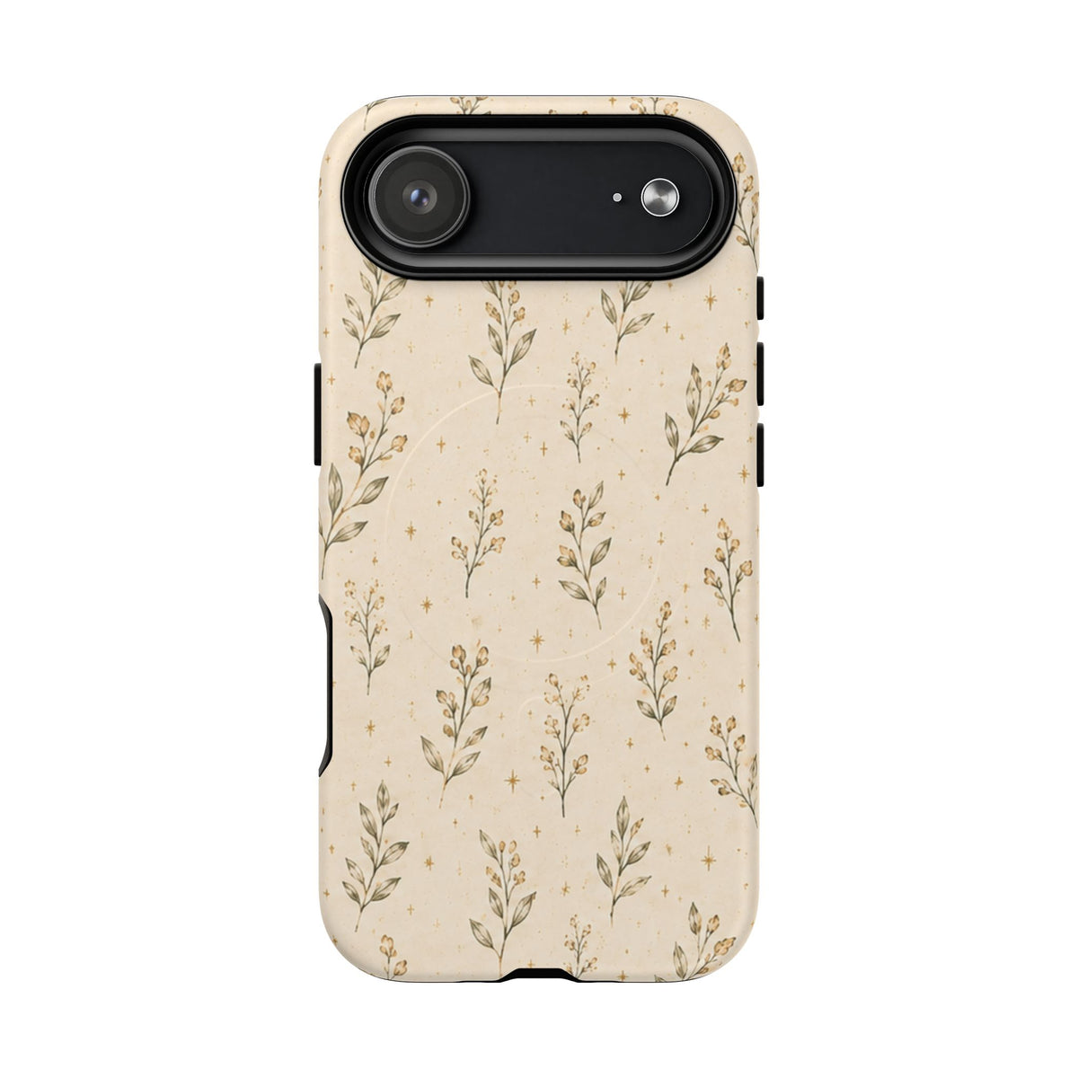 Floral Sprig Magnetic Protective Phone Case – Tough Dual-Layer Cover