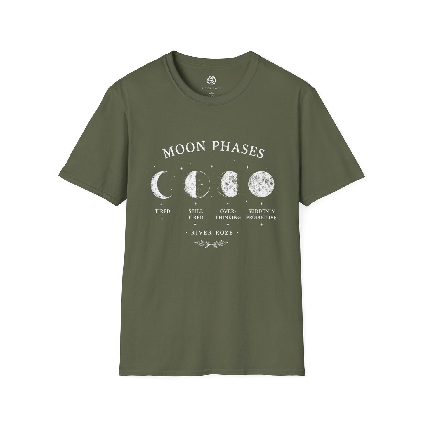 Moon Phases Graphic T-Shirt – Celestial Lunar Tee