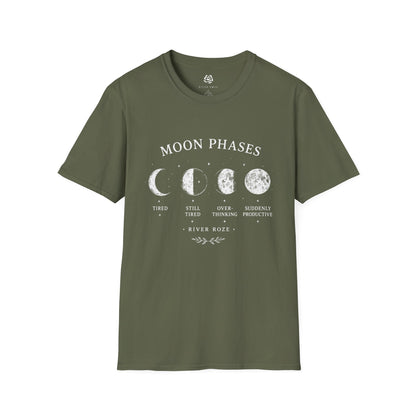 Moon Phases Graphic T-Shirt – Celestial Lunar Tee