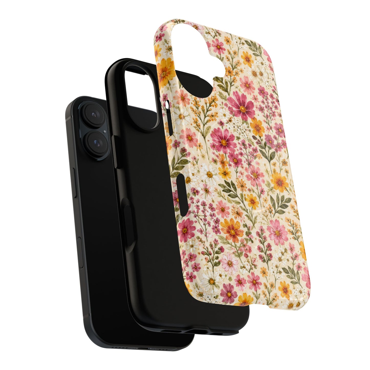 Wildflower Meadow Magnetic Protective Phone Case – Tough Dual-Layer Cover