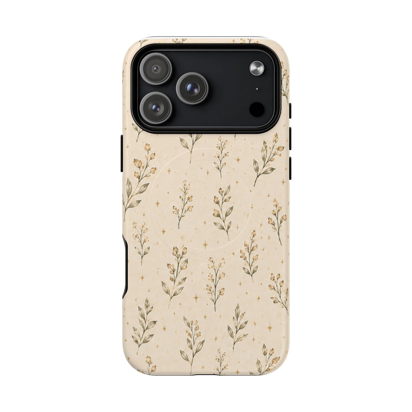 Floral Sprig Magnetic Protective Phone Case – Tough Dual-Layer Cover