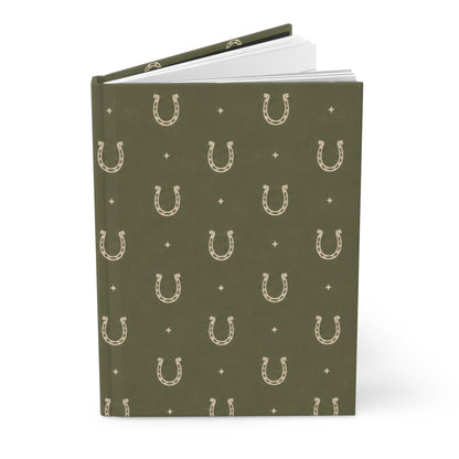 Lucky Olive Hardcover Journal – Lined Horseshoe Notebook