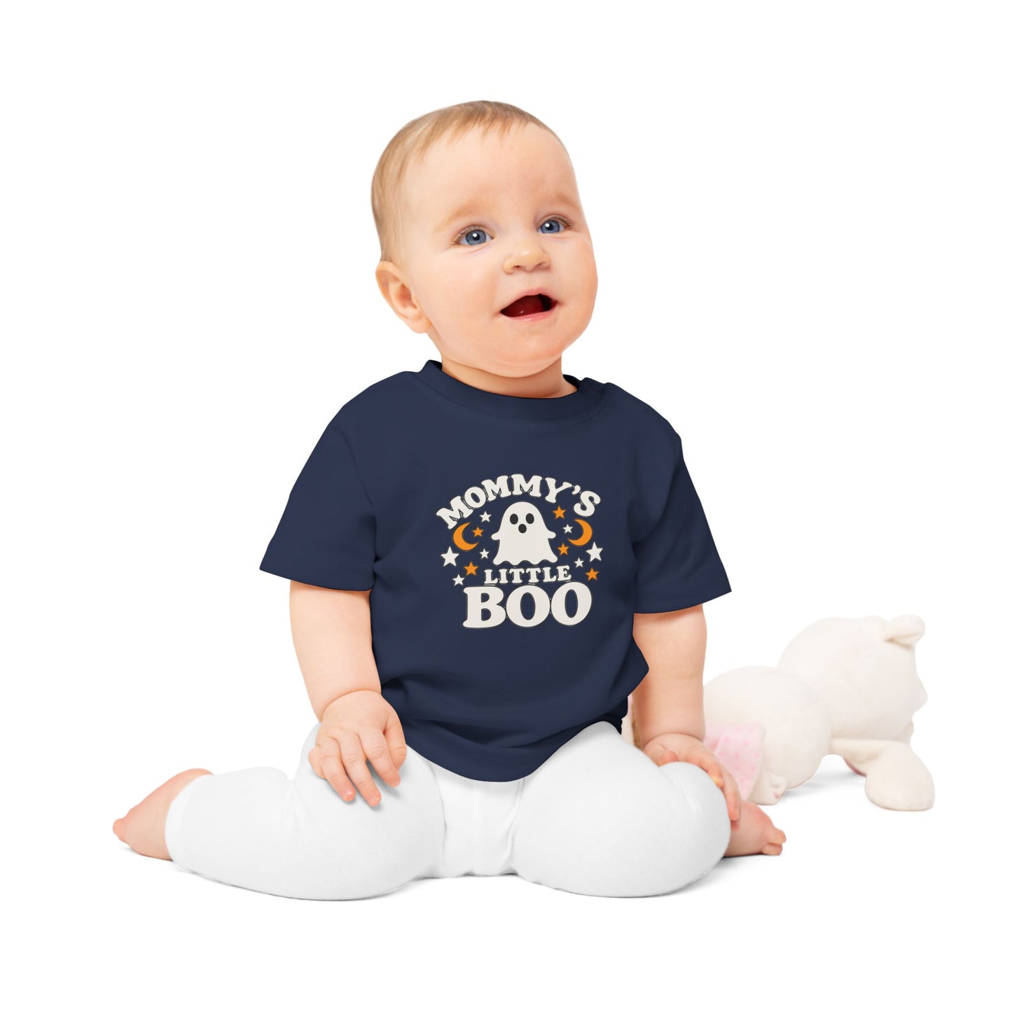 Mommy's Little Boo Baby T-Shirt - Halloween Ghost Infant Tee - Cute Spooky Baby Shirt - Halloween Baby Outfit