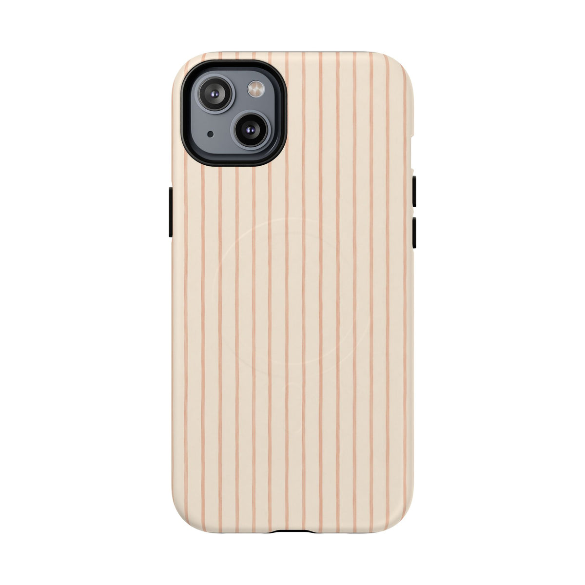 Soft Blush Lines Magnetic Protective Phone Case – Tough Dual-Layer Cover