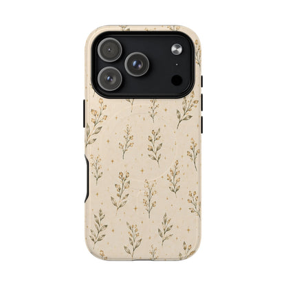 Floral Sprig Magnetic Protective Phone Case – Tough Dual-Layer Cover