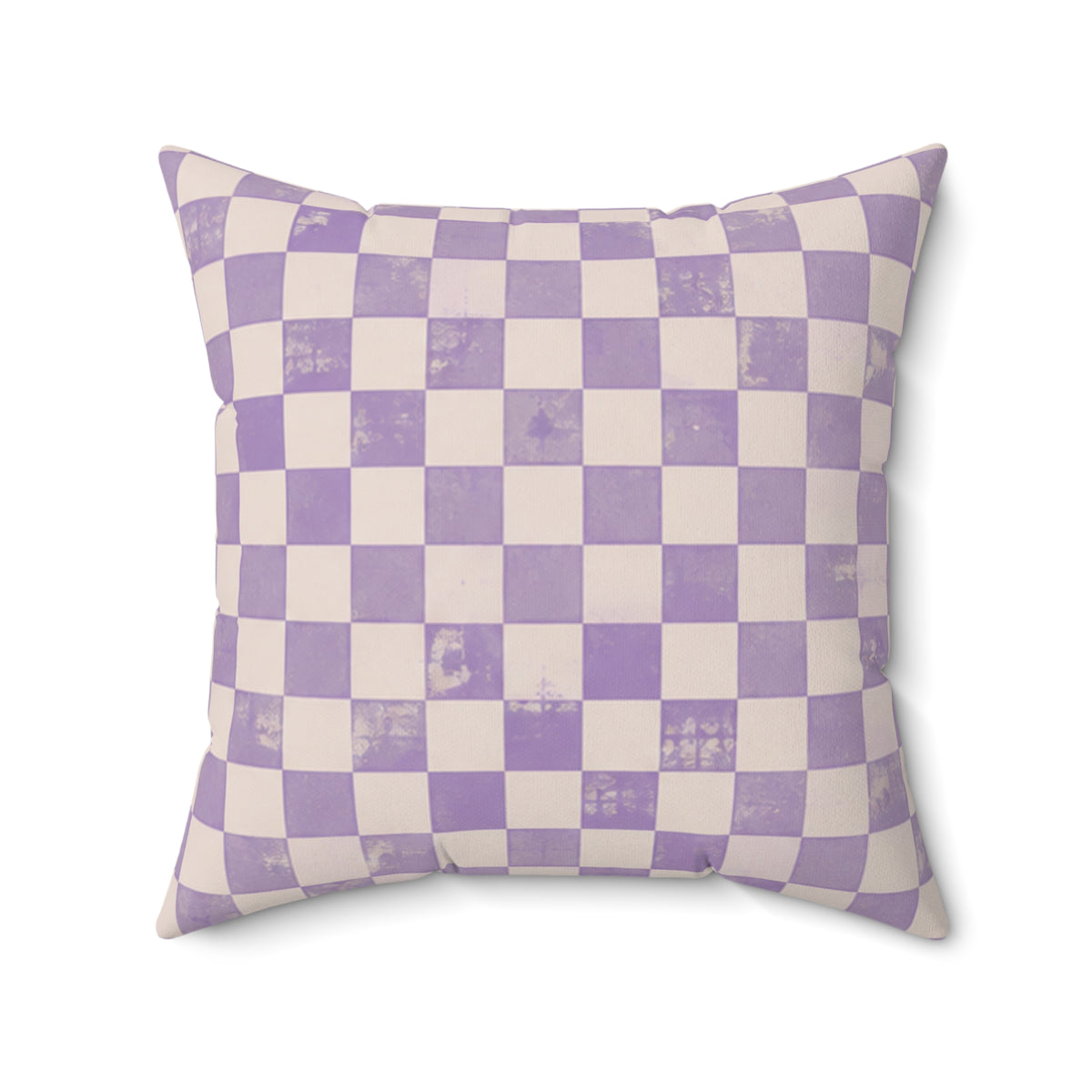 Lavender Check Pillow - Purple Checkerboard Throw Pillow - Pastel Decorative Cushion - Retro Home Decor