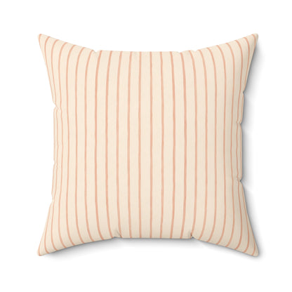 Soft Blush Lines Pillow - Striped Neutral Throw Pillow - Minimalist Decorative Cushion - Beige Bedroom