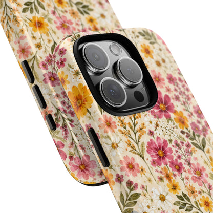 Wildflower Meadow Magnetic Protective Phone Case – Tough Dual-Layer Cover