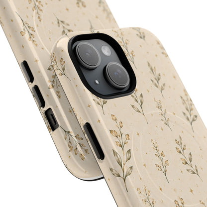 Floral Sprig Magnetic Protective Phone Case – Tough Dual-Layer Cover