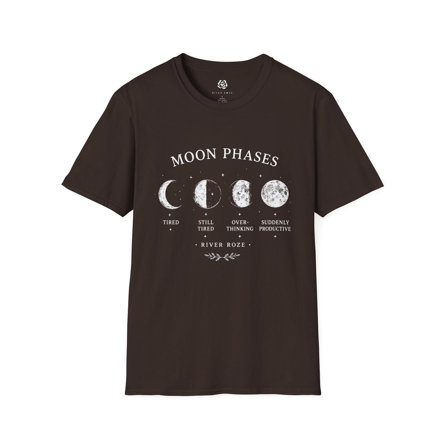 Moon Phases Graphic T-Shirt – Celestial Lunar Tee