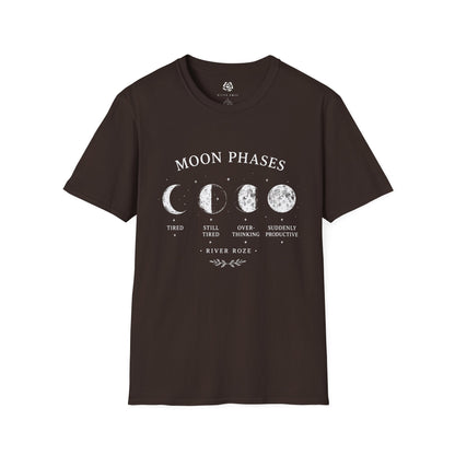 Moon Phases Graphic T-Shirt – Celestial Lunar Tee