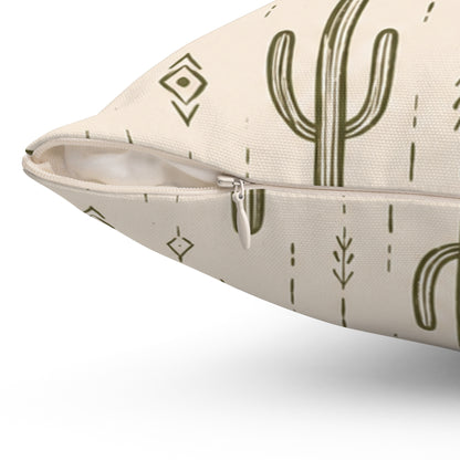 Desert Rhythm Pillow - Boho Cactus Throw Pillow - Neutral Desert Decorative Cushion - Southwestern Home Decor