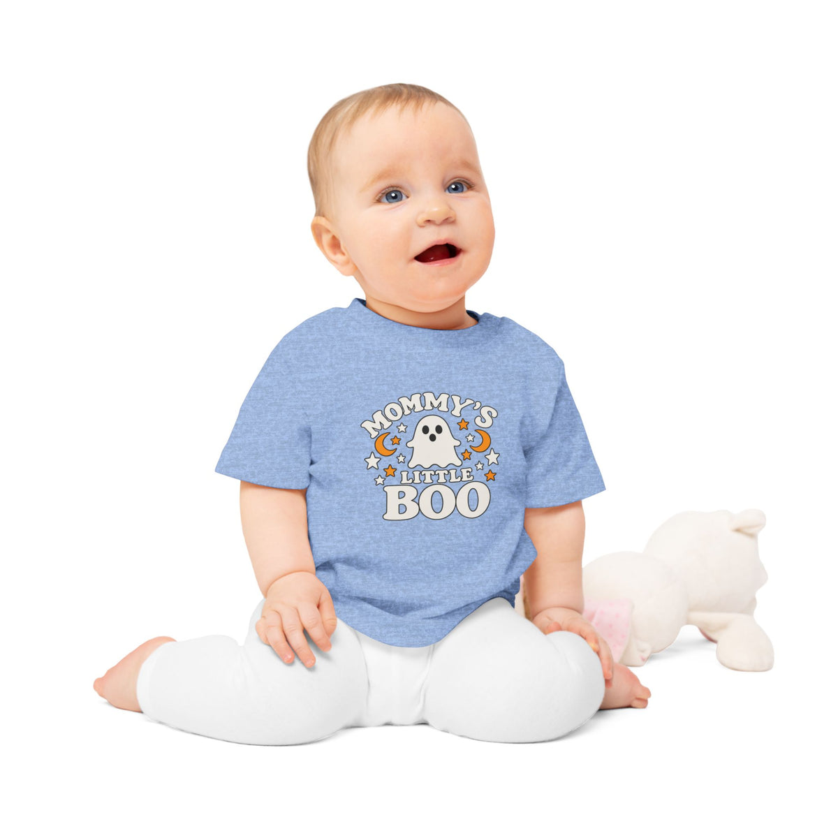 Mommy's Little Boo Baby T-Shirt - Halloween Ghost Infant Tee - Cute Spooky Baby Shirt - Halloween Baby Outfit
