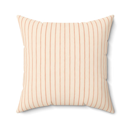 Soft Blush Lines Pillow - Striped Neutral Throw Pillow - Minimalist Decorative Cushion - Beige Bedroom