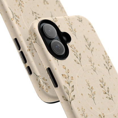 Floral Sprig Magnetic Protective Phone Case – Tough Dual-Layer Cover